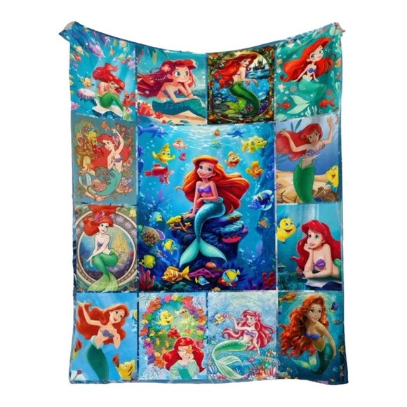 NIB Little Mermaid Fleece Blanket - Picture 2 of 9